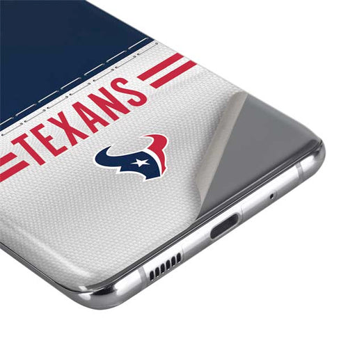 NFL Houston Texans White Striped Galaxy S20 Ultra 5G Skin